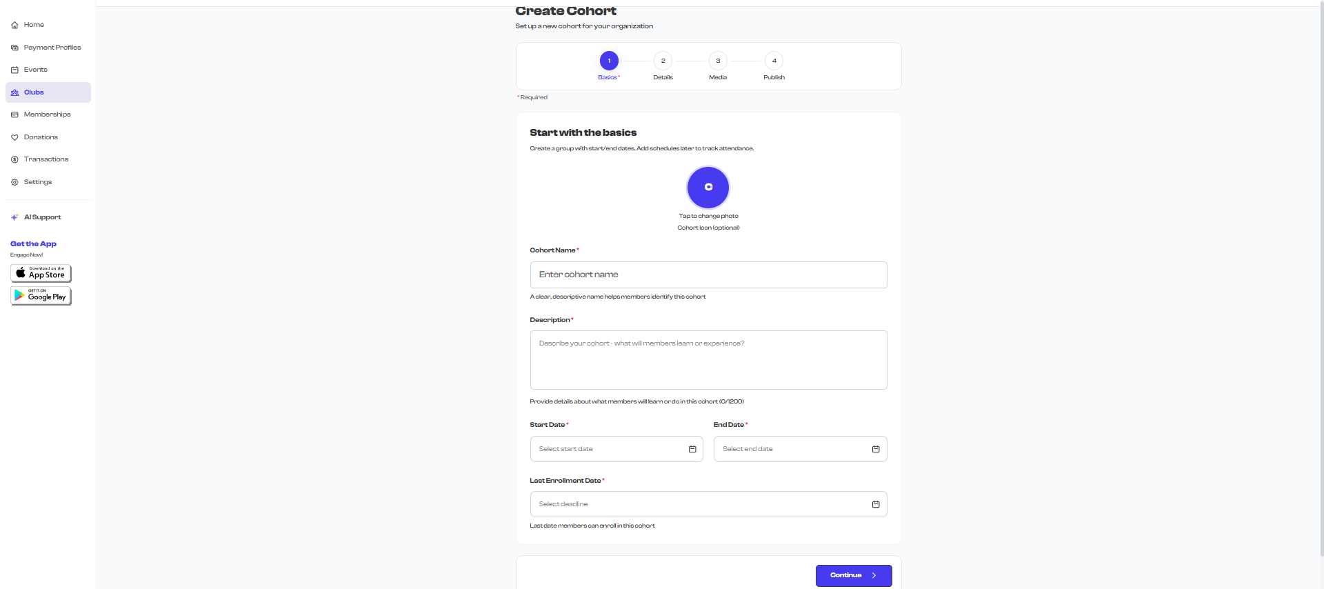 Step 1 - Basics form