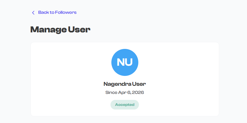 Follower profile header
