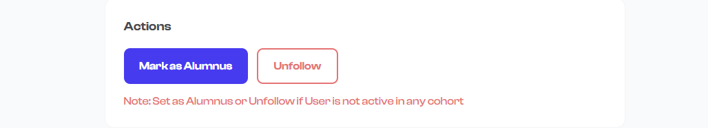 Follower detail page showing the Block action