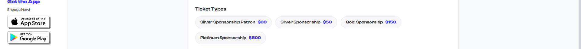 Ticket type filter