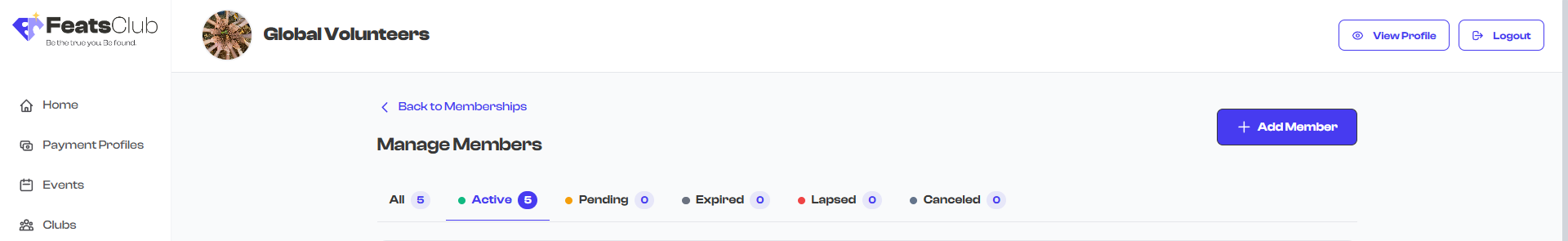Member status indicators