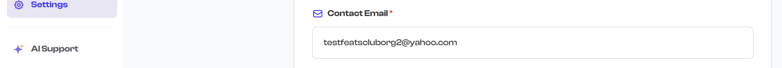 Contact Email field