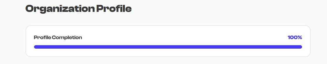Profile completion indicator