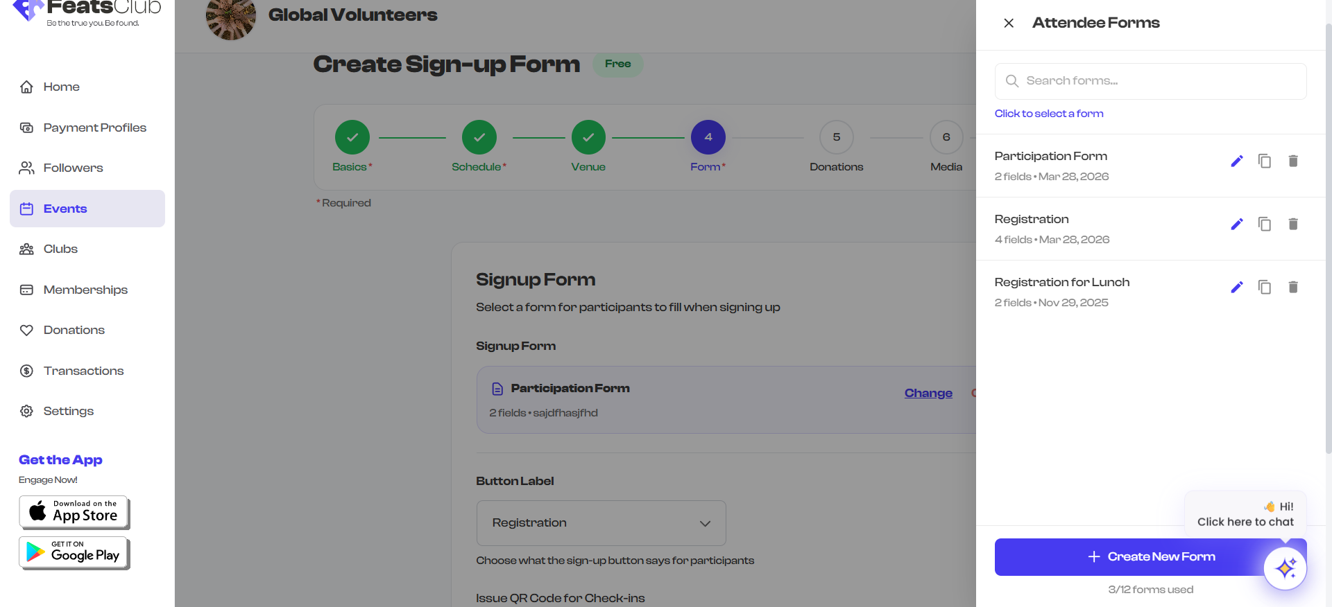 Form repository selection
