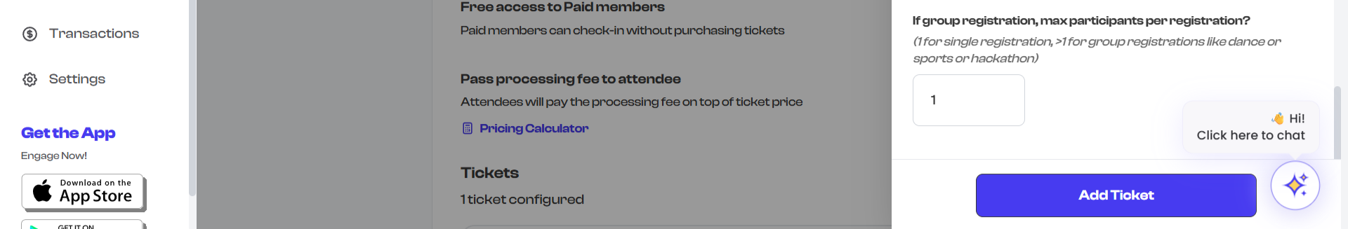 Group registration field